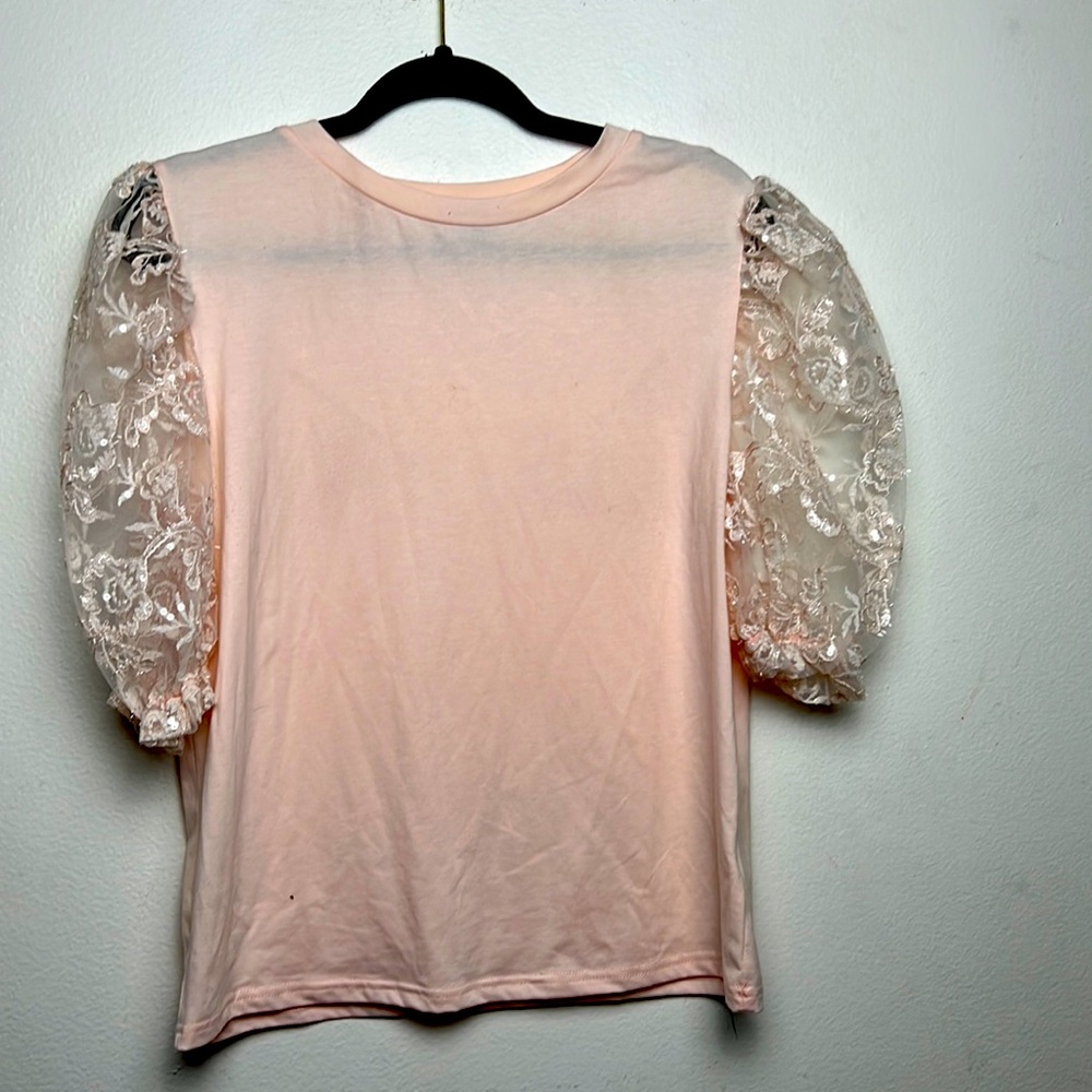 Ontwelfth size medium light pink with embroidered glittery slavestop